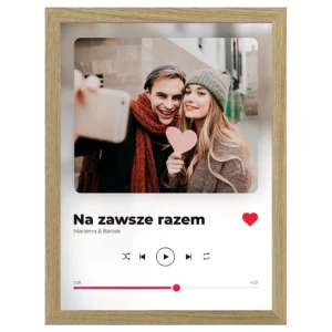 Plakat na Walentynki w stylu Spotify