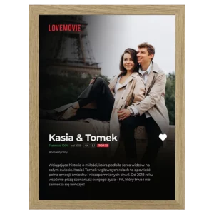 Plakat w stylu Netflix z personalizacją